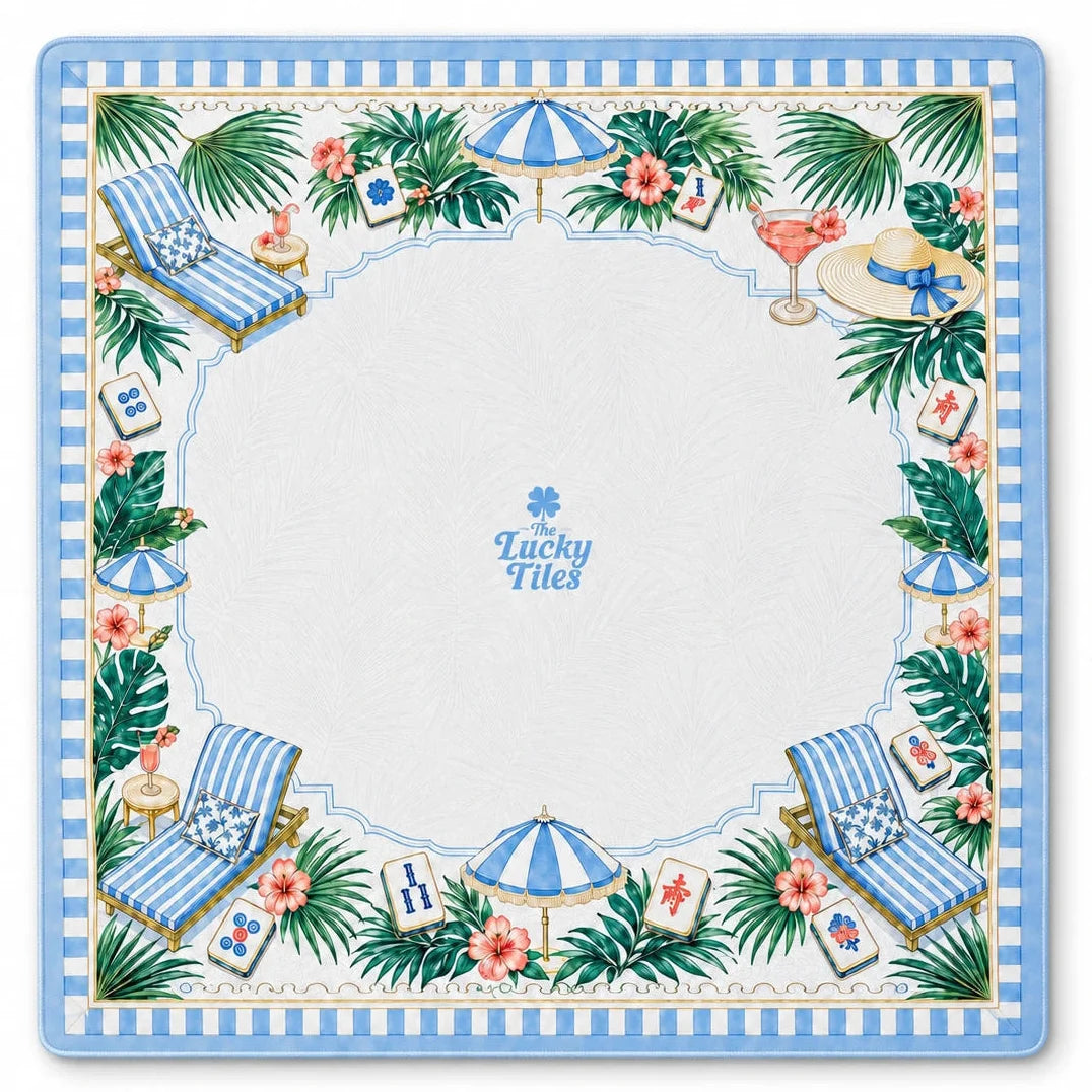 The Resort Edit coastal American Mahjong mat collection by The Lucky Tiles