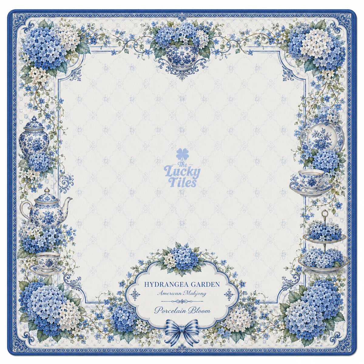 Garden Reverie floral and botanical American Mahjong mat collection by The Lucky Tiles