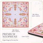 Pink Floral Nutcracker neoprene American Mahjong mat, product view 6