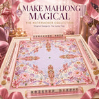 Pink Floral Nutcracker neoprene American Mahjong mat, product view 2