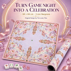 Pink Floral Nutcracker neoprene American Mahjong mat, product view 5