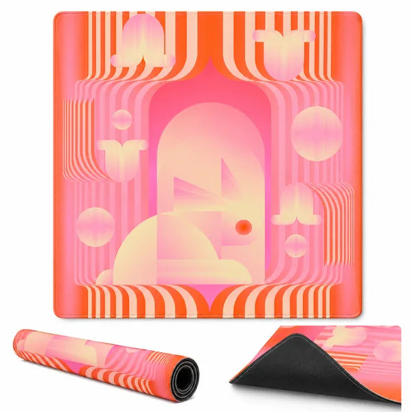 Lucky Bunny neoprene American Mahjong mat, product view 5