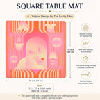 Lucky Bunny neoprene American Mahjong mat, product view 6