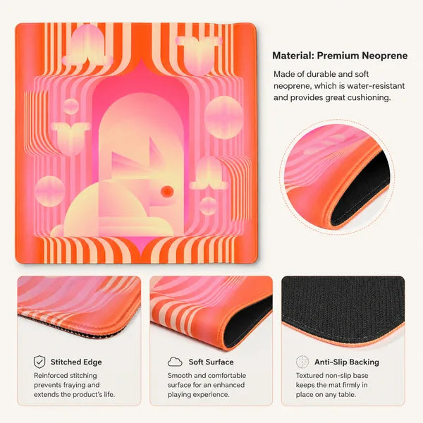 Lucky Bunny neoprene American Mahjong mat, product view 7