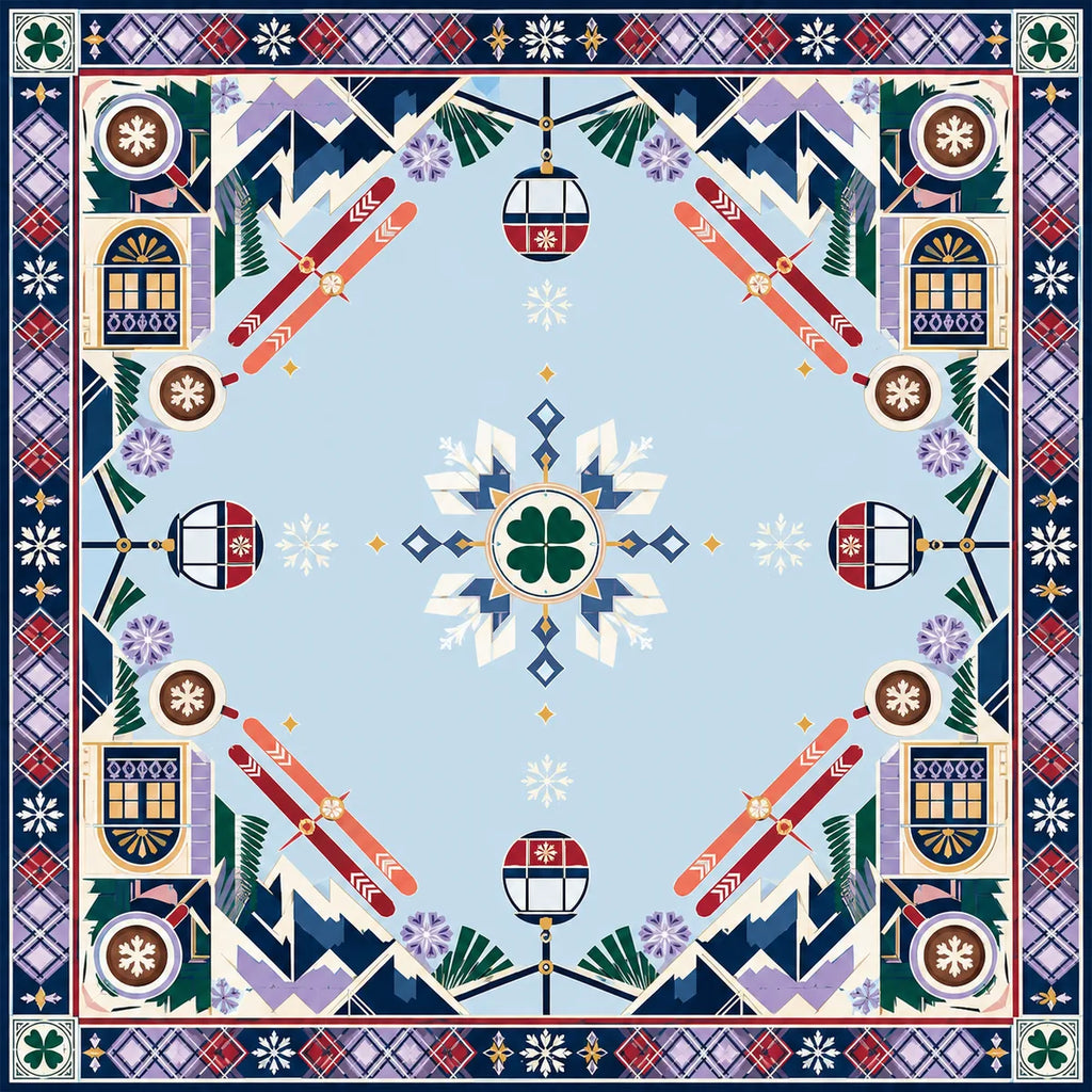 Alpine Ski Club American Mahjong mat product and lifestyle view 2