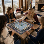 Alpine Ski Club American Mahjong mat product and lifestyle view 3