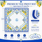 Amalfi Lemon American Mahjong mat product and lifestyle view 6