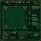 Bamboo Garden American Mahjong mat product and lifestyle view 6