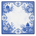Blue Chinoiserie American Mahjong mat full design by The Lucky Tiles