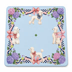 Blue Poodle Garden American Mahjong mat full design by The Lucky Tiles