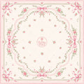 Blush Bow Garden American Mahjong mat full design by The Lucky Tiles