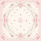 Blush Bow Garden American Mahjong mat full design by The Lucky Tiles