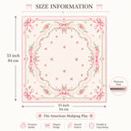 Blush Bow Garden American Mahjong mat product and lifestyle view 3