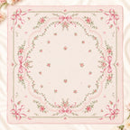 Blush Bow Garden American Mahjong mat product and lifestyle view 4