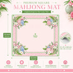 Blush Garden Plaid American Mahjong mat product and lifestyle view 5