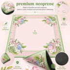 Blush Garden Plaid American Mahjong mat product and lifestyle view 6