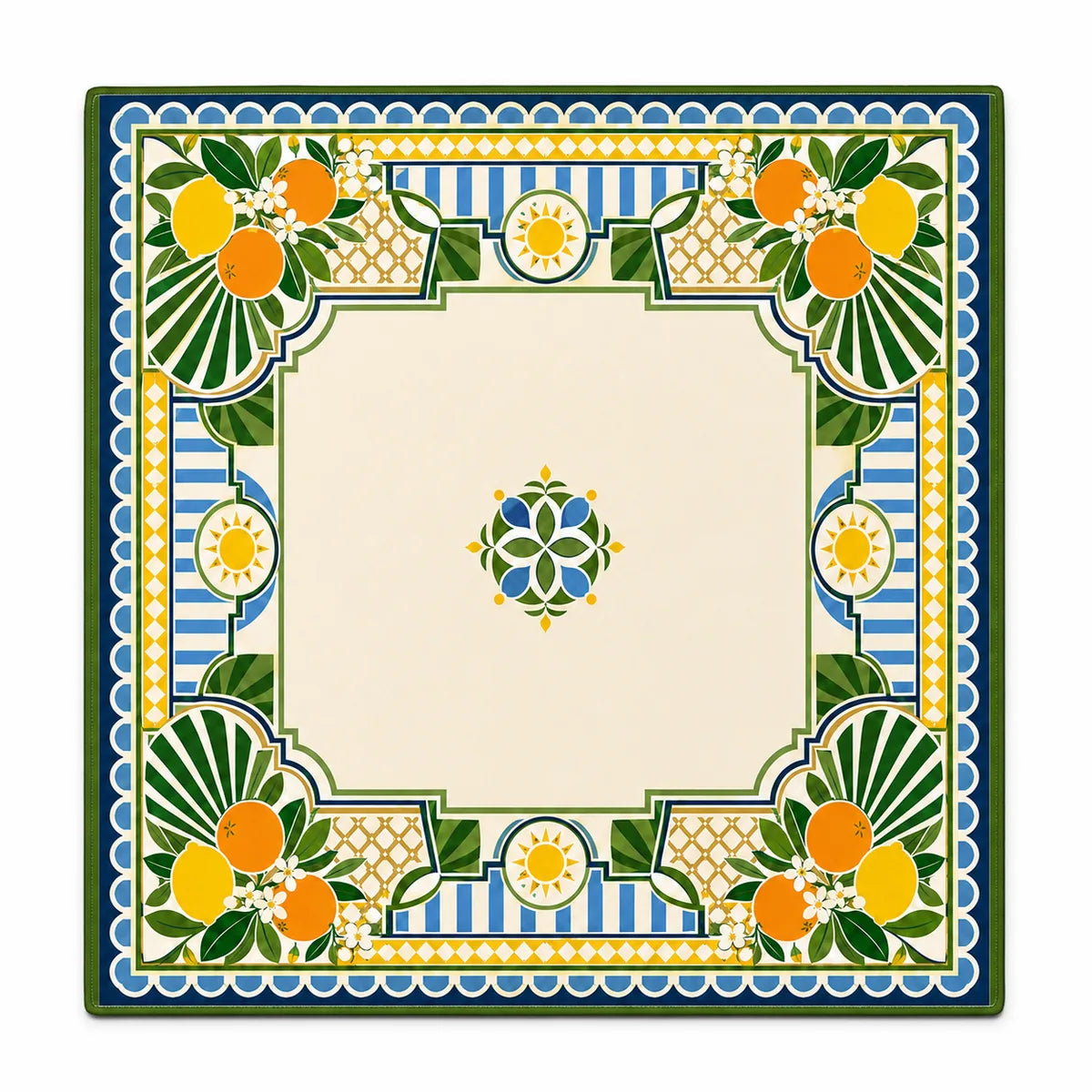 Citrus Geometry American Mahjong mat full design by The Lucky Tiles