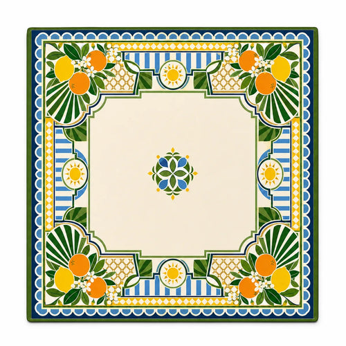 Citrus Geometry American Mahjong mat full design by The Lucky Tiles