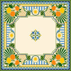 Citrus Geometry American Mahjong mat product and lifestyle view 2