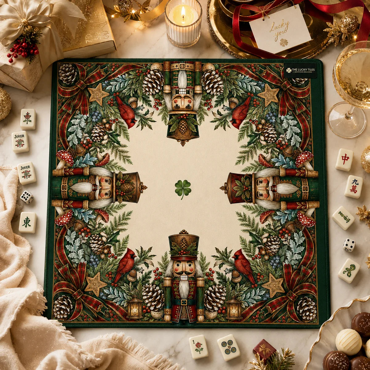 Classic Nutcracker American Mahjong mat full design by The Lucky Tiles
