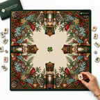 Classic Nutcracker American Mahjong mat product and lifestyle view 2