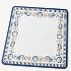Coastal Shells — Blue & White American Mahjong mat full design by The Lucky Tiles
