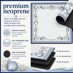 Coastal Shells — Blue & White American Mahjong mat product and lifestyle view 6