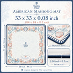 Coastal Shells — Blush American Mahjong mat product and lifestyle view 5