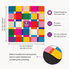 Color Block White American Mahjong mat product and lifestyle view 6
