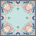 Coral Geometry American Mahjong mat full design by The Lucky Tiles