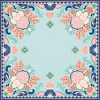 Coral Geometry American Mahjong mat full design by The Lucky Tiles