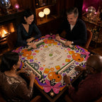 Disco Harvest American Mahjong mat product and lifestyle view 5
