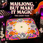 Disco Harvest American Mahjong mat product and lifestyle view 6