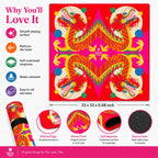 Dragon Dance — Pink American Mahjong mat product and lifestyle view 5