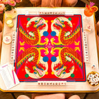 Dragon Dance — Red American Mahjong mat product and lifestyle view 2