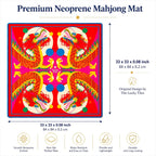 Dragon Dance — Red American Mahjong mat product and lifestyle view 6