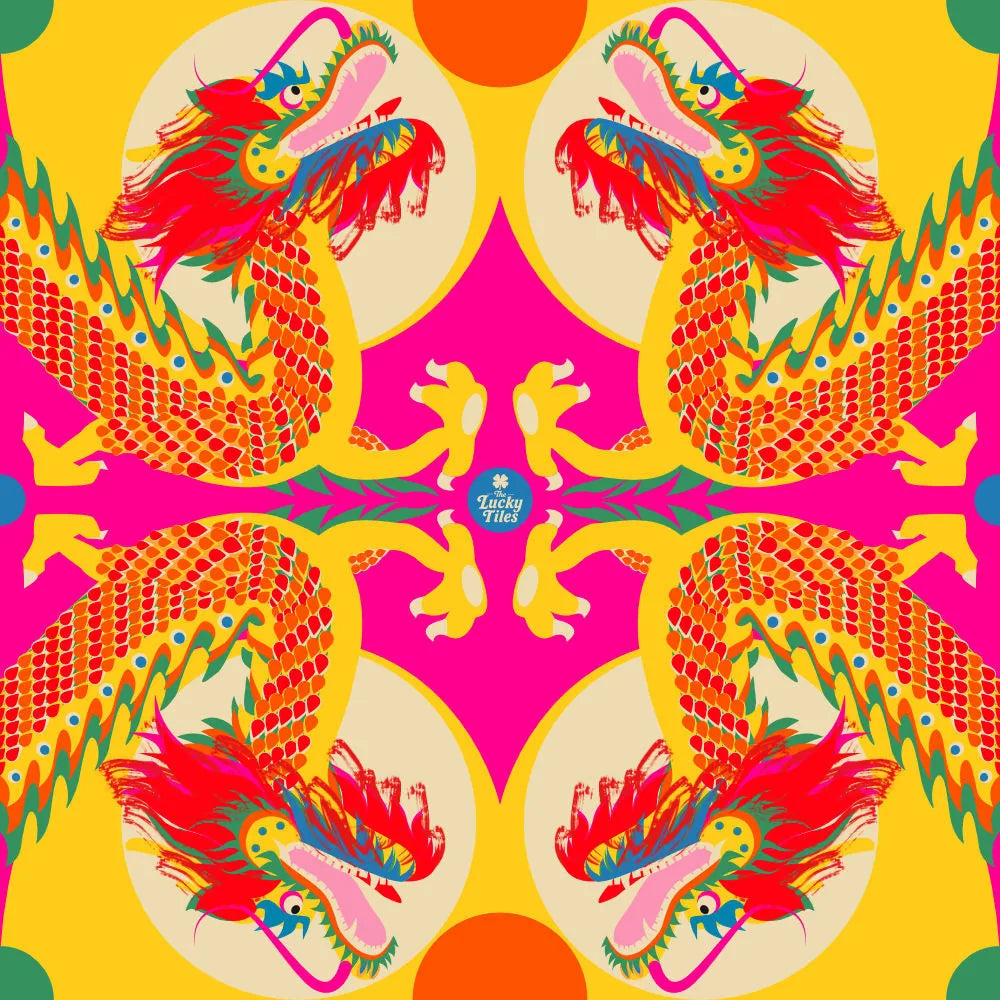 Dragon Dance — Sunshine American Mahjong mat product and lifestyle view 2