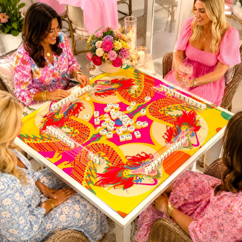 Dragon Dance — Sunshine American Mahjong mat product and lifestyle view 4