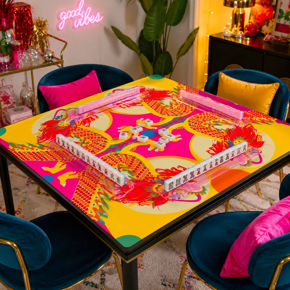 Dragon Dance — Sunshine American Mahjong mat product and lifestyle view 5