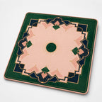 Emerald Art Deco American Mahjong mat by The Lucky Tiles, view 2