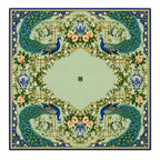 Emerald Peacock American Mahjong mat full design by The Lucky Tiles