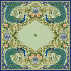 Emerald Peacock American Mahjong mat product and lifestyle view 2