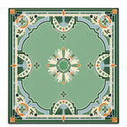 Garden Art Deco American Mahjong mat full design by The Lucky Tiles
