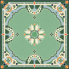 Garden Art Deco American Mahjong mat product and lifestyle view 2