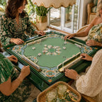 Garden Art Deco American Mahjong mat product and lifestyle view 3