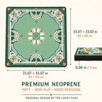 Garden Art Deco American Mahjong mat product and lifestyle view 6