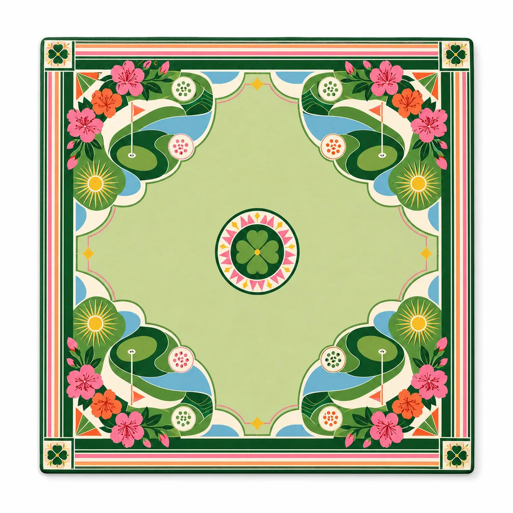 Garden Golf Club American Mahjong mat full design by The Lucky Tiles