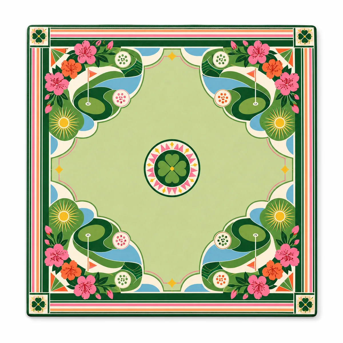 Garden Golf Club American Mahjong mat full design by The Lucky Tiles