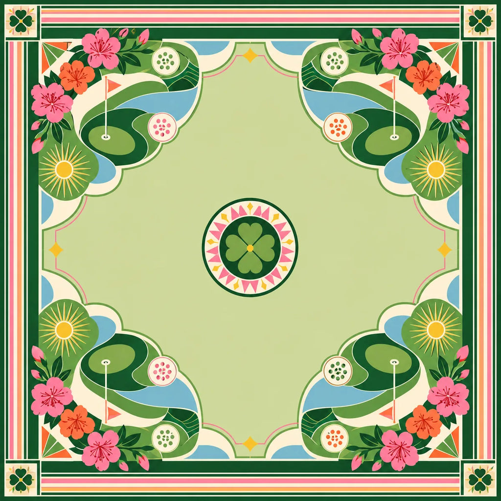 Garden Golf Club American Mahjong mat product and lifestyle view 2