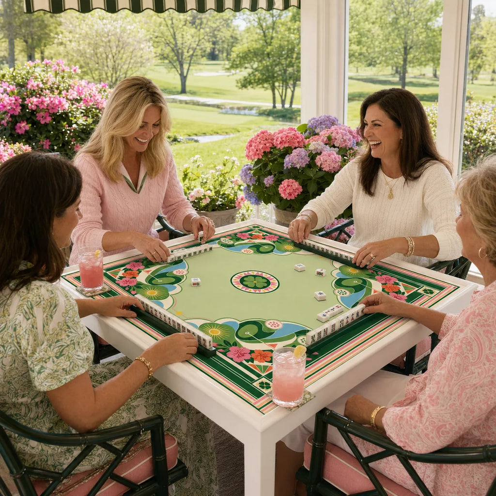 Garden Golf Club American Mahjong mat product and lifestyle view 3